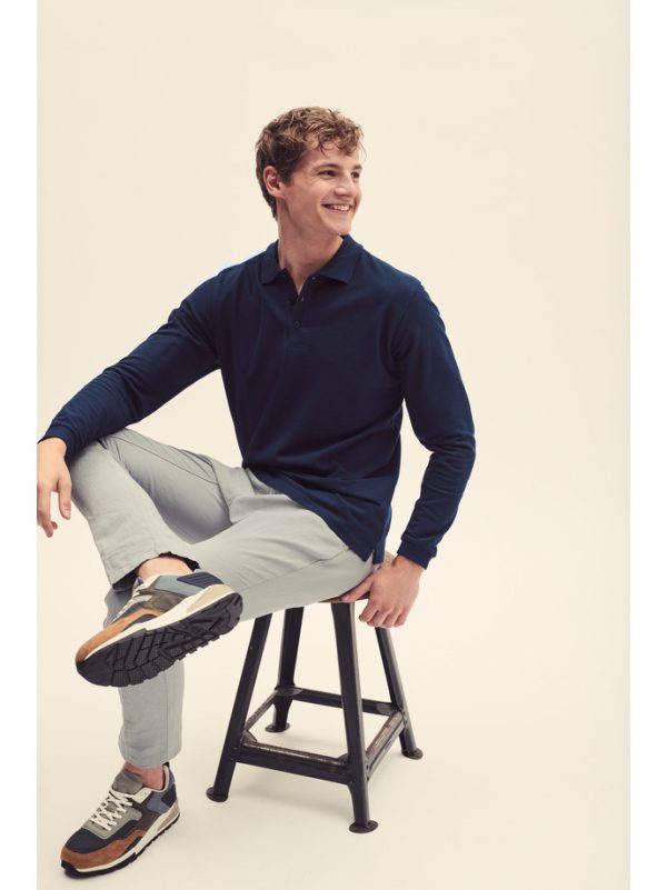 Fruit of Loom Premium Long Sleeve Polo (Clearance)