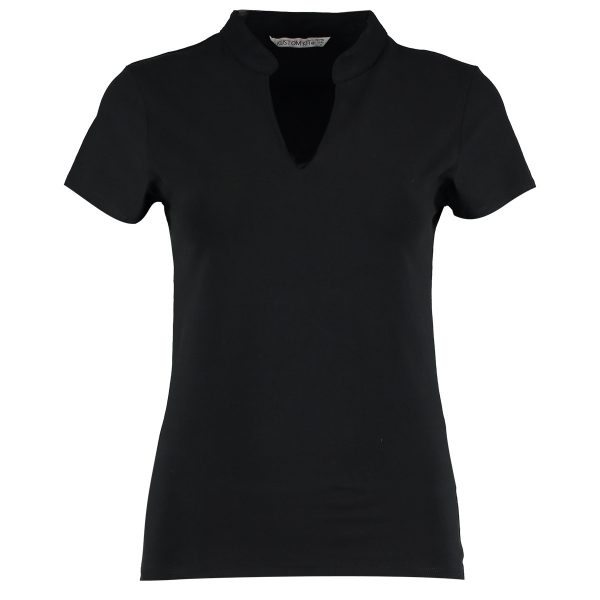 KK770 V Neck Mandarin Collar Corporate Top (Clearance) - Image 2