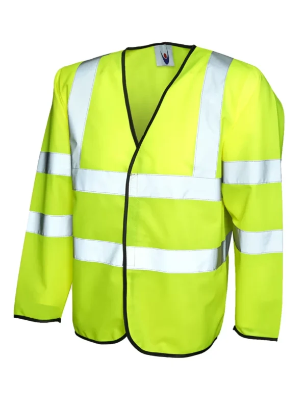 UC802 Long Sleeve Hi Viz Waist Coat - Image 3