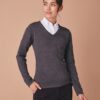 Women's 12 gauge V-Neck Jumper (H721)