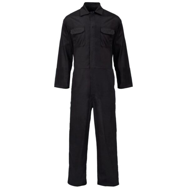 0291 Polycotton Black Boilersuit 300g