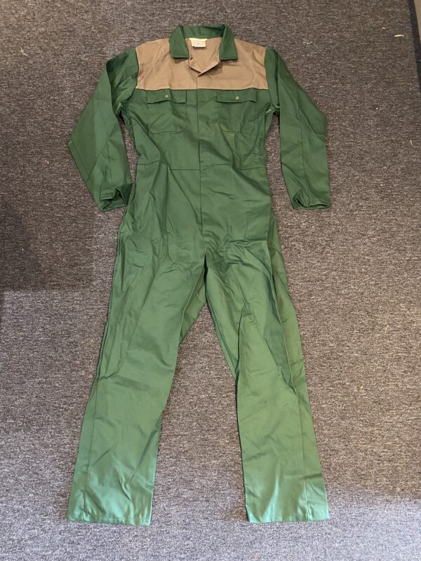 1086 Bottle green/Grey Polycotton Boilersuit (Clearance)