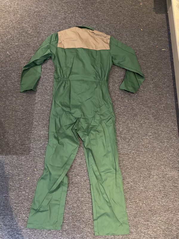 1086 Bottle green/Grey Polycotton Boilersuit (Clearance) - Image 2