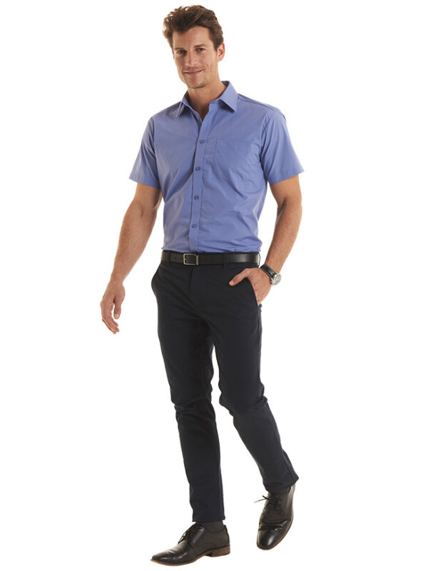 UC714 Men's Short Sleeve Poplin Shirt Tailored Fit