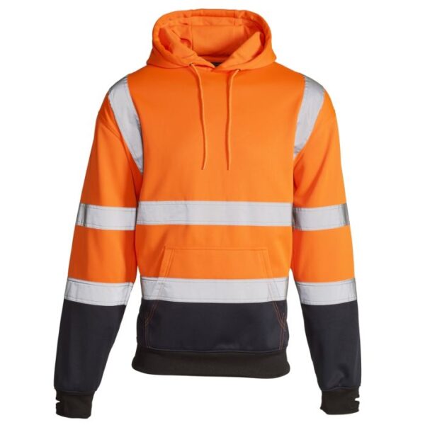 37181 H112 Orange/Navy 2 Tone Pullover Hoody
