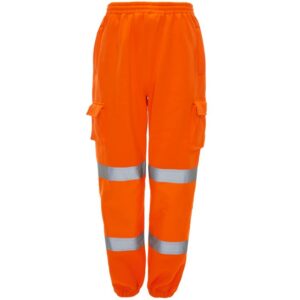 J8085 Hi Vis Orange Jogging Bottoms (H71)