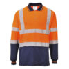 S279 Hi-Vis Contrast Polo Shirt Long Sleeve