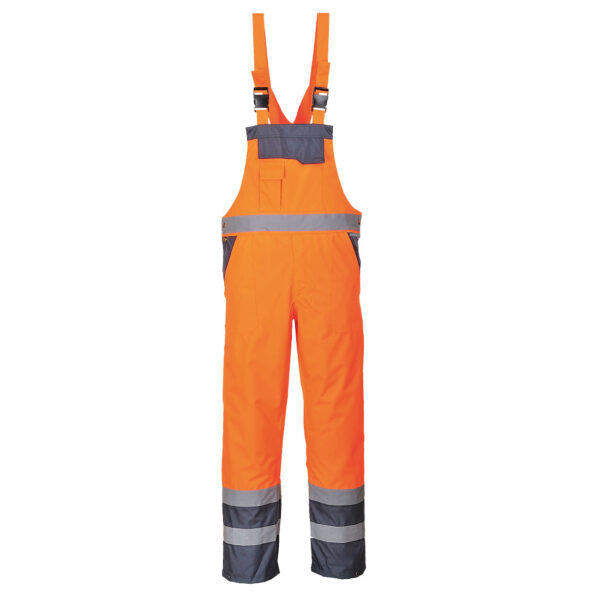 S488 - Hi-Vis Breathable Contrast Rain Bib and Brace