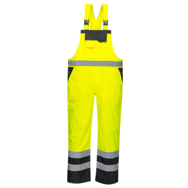 S488 - Hi-Vis Breathable Contrast Rain Bib and Brace - Image 2